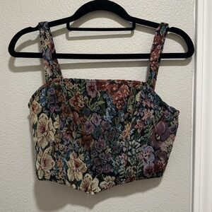 Floral tank top crop top